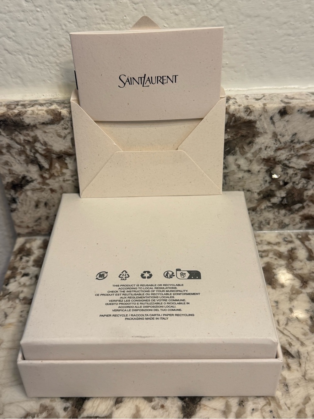 Saint Laurent Cream Jewelry/Accessory Box with Pouch - Picture 4 of 4